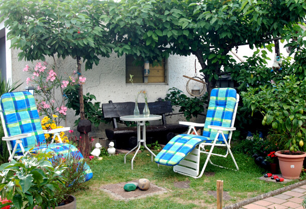 Ferienwohnung mit Gartenlaube